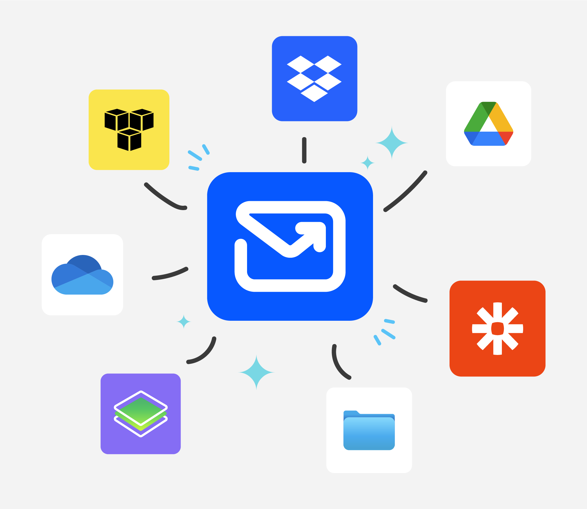 Pingen Integrations logos illustration