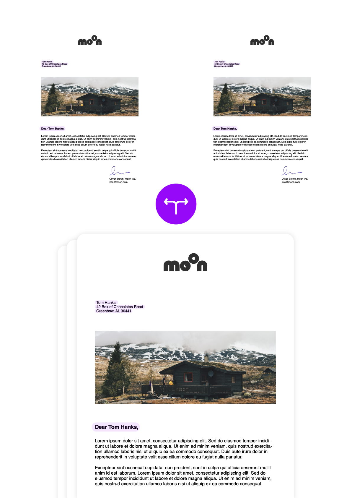 PDF splitting feature automatically separates letters into individual files
