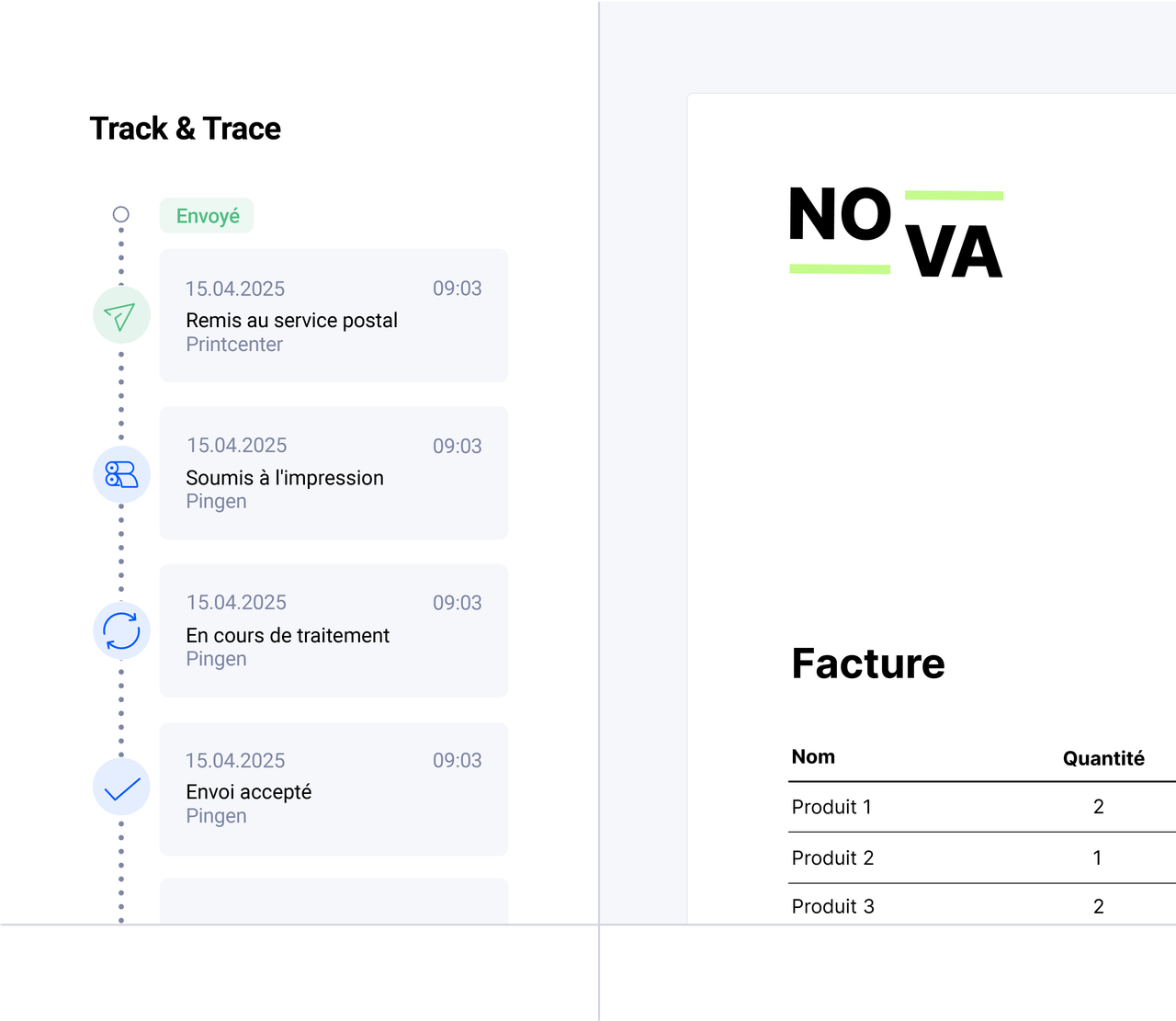 Pingen lettre suivie