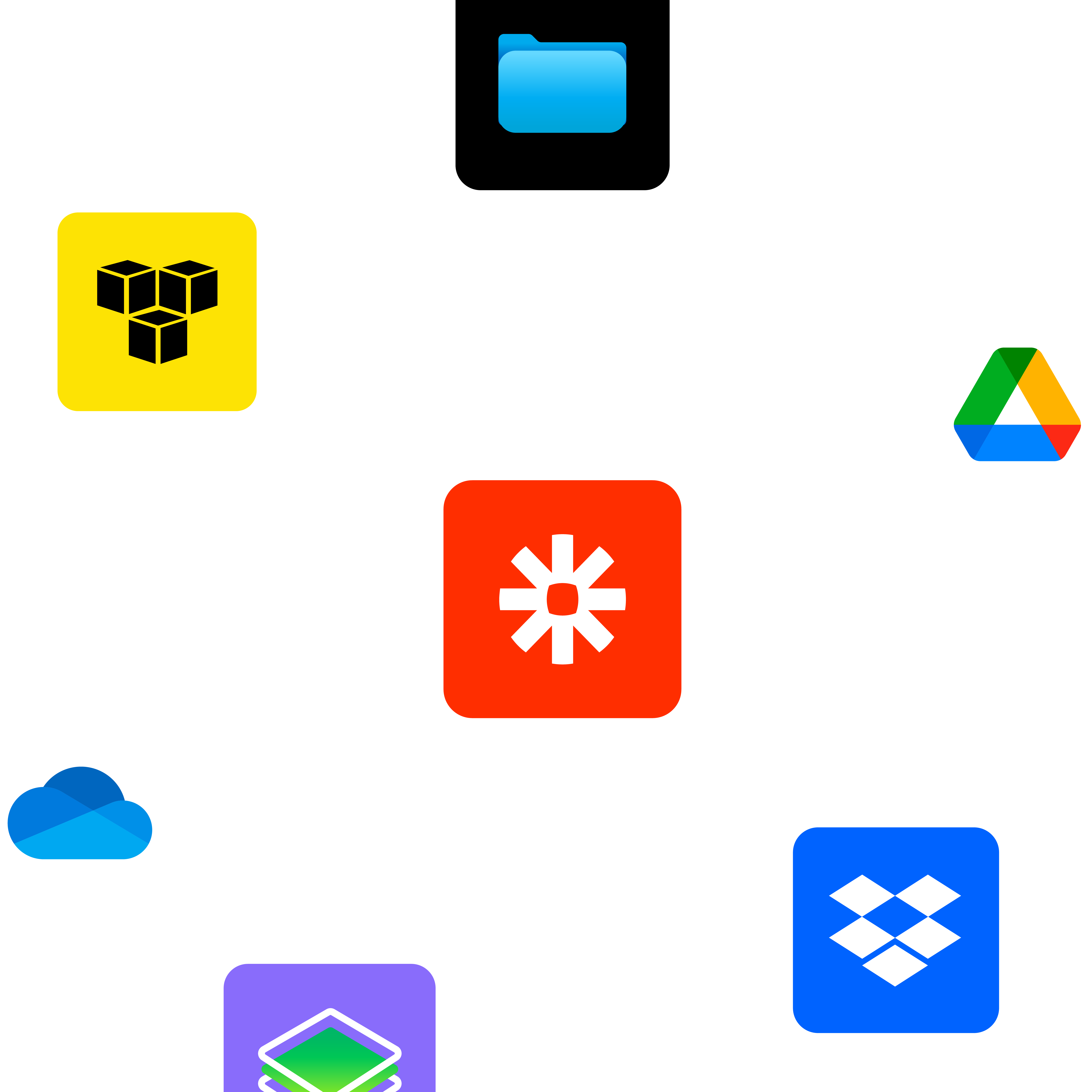 Integrations floating logos